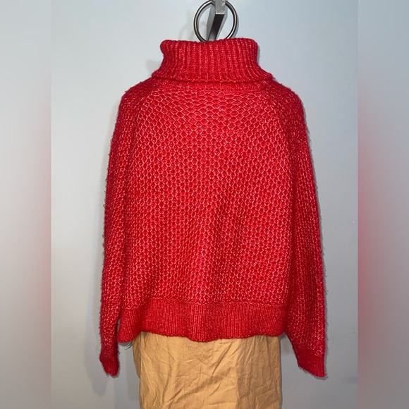 Zenana red chunky red turtleneck sweater womans size XL - Picture 2 of 6